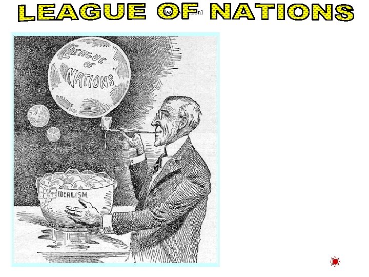 league cartoon 1 • Was Wilson’s League of Nations and his belief in “ending