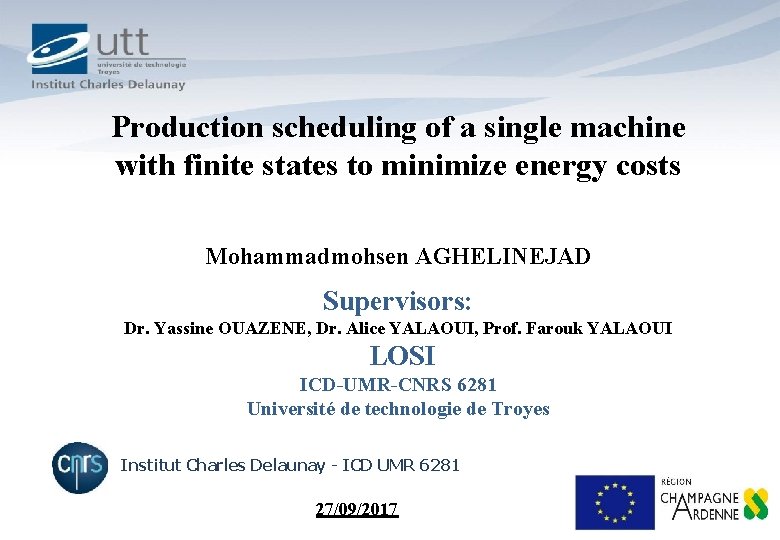 Production scheduling of a single machine with finite