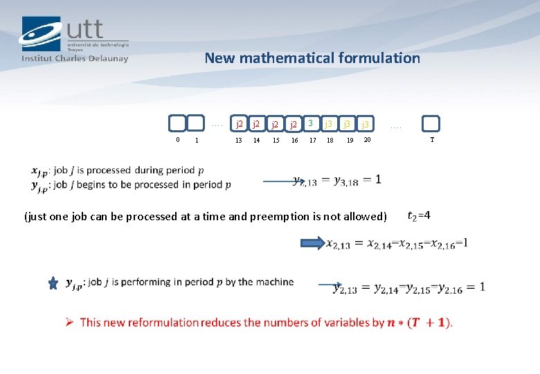 New mathematical formulation …. 0 1 j 2 j 2 3 j 3 13
