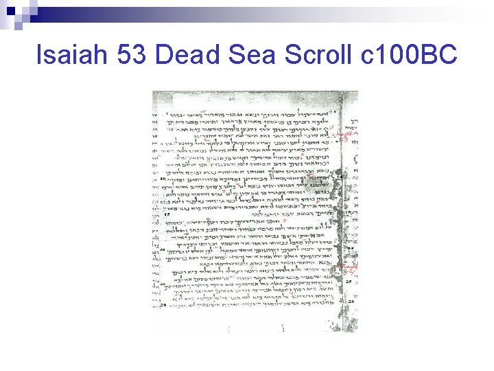 Isaiah 53 Dead Sea Scroll c 100 BC 