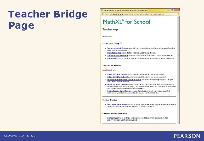 Teacher Bridge Page 