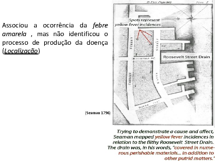 Associou a ocorrência da febre amarela , mas não identificou o processo de produção