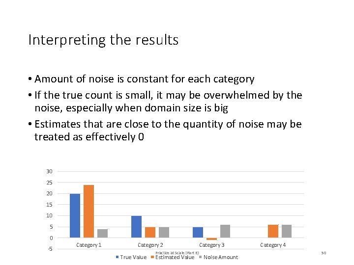 Interpreting the results • Amount of noise is constant for each category • If Interpreting the results • Amount of noise is constant for each category • If
