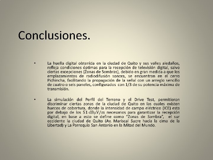 Conclusiones. 