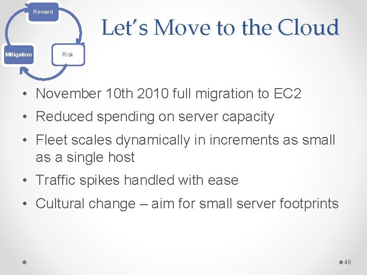 Reward Mitigation Let’s Move to the Cloud Risk • November 10 th 2010 full