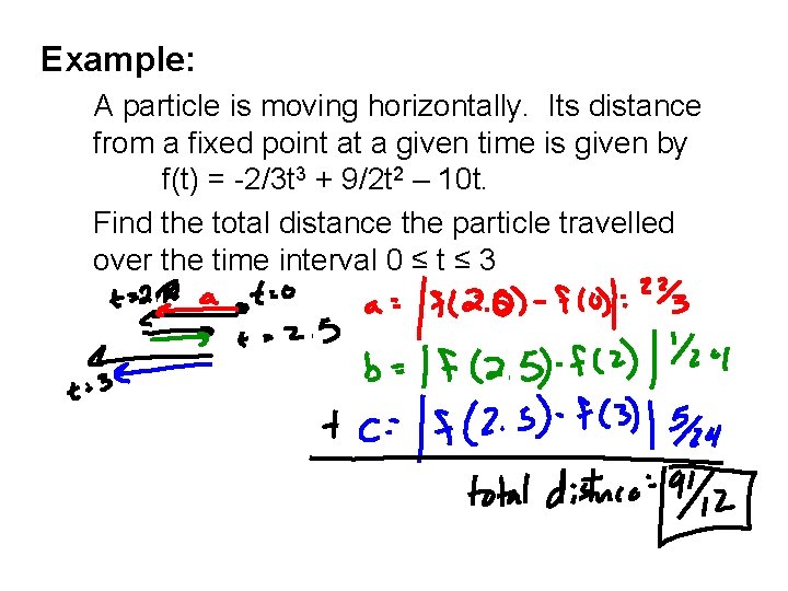 Example: A particle is moving horizontally. Its distance from a fixed point at a Example: A particle is moving horizontally. Its distance from a fixed point at a