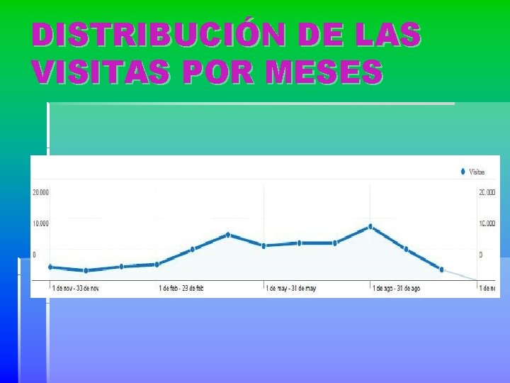 DISTRIBUCIÓN DE LAS VISITAS POR MESES 