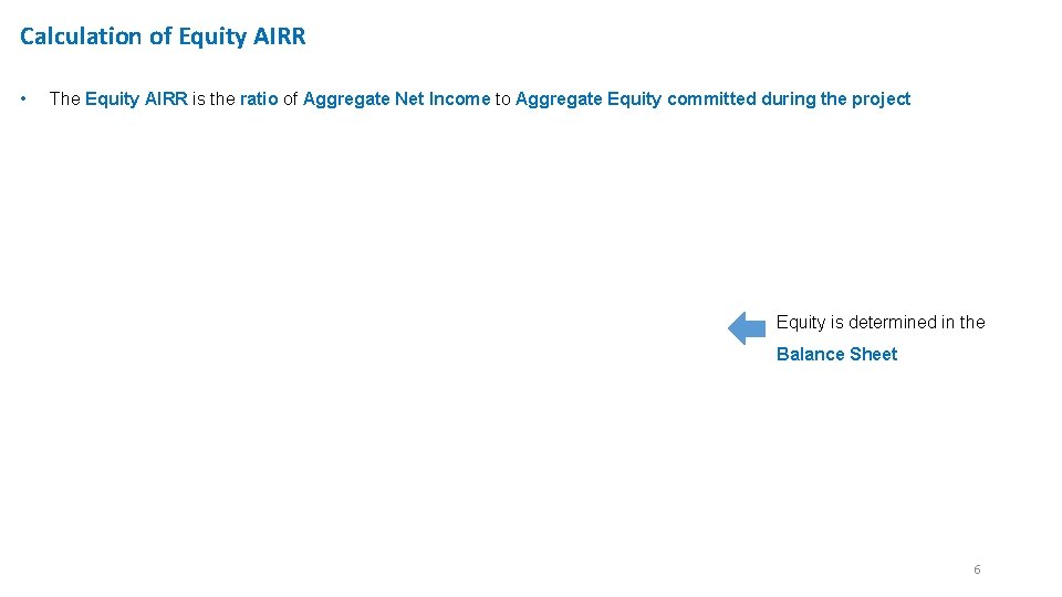 Calculation of Equity AIRR • The Equity AIRR is the ratio of Aggregate Net Calculation of Equity AIRR • The Equity AIRR is the ratio of Aggregate Net