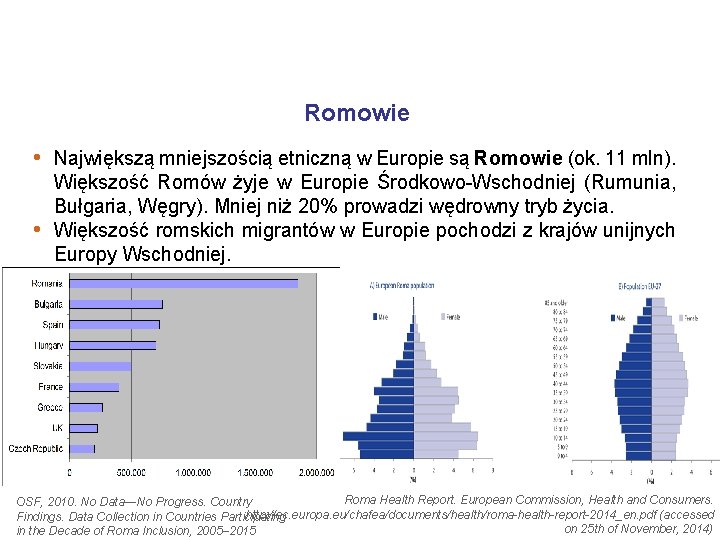 Romowie • Największą mniejszością etniczną w Europie są Romowie (ok. 11 mln). • Większość