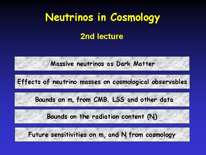 Neutrinos in Cosmology 2 nd lecture Massive neutrinos as Dark Matter Effects of neutrino