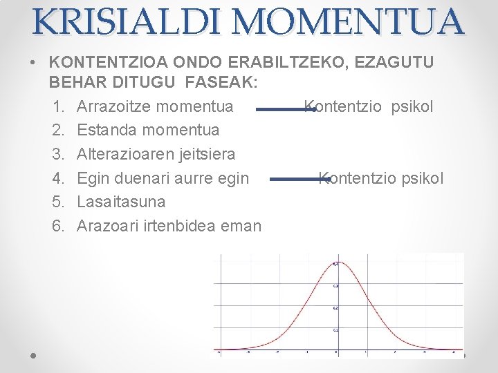 KRISIALDI MOMENTUA • KONTENTZIOA ONDO ERABILTZEKO, EZAGUTU BEHAR DITUGU FASEAK: 1. Arrazoitze momentua Kontentzio