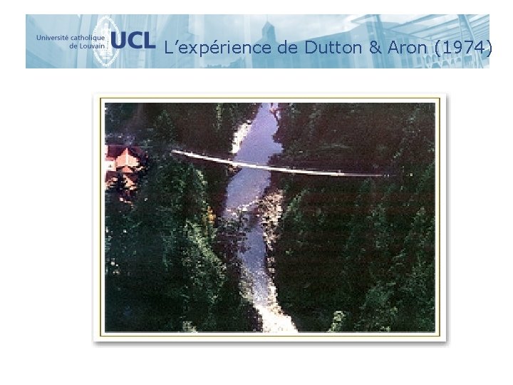 L’expérience de Dutton & Aron (1974) 