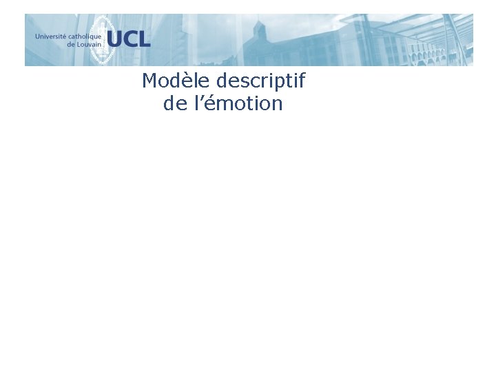 Modèle descriptif de l’émotion 