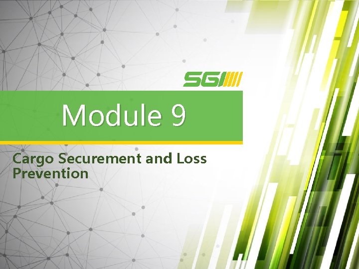 Module 9 Cargo Securement and Loss Prevention 