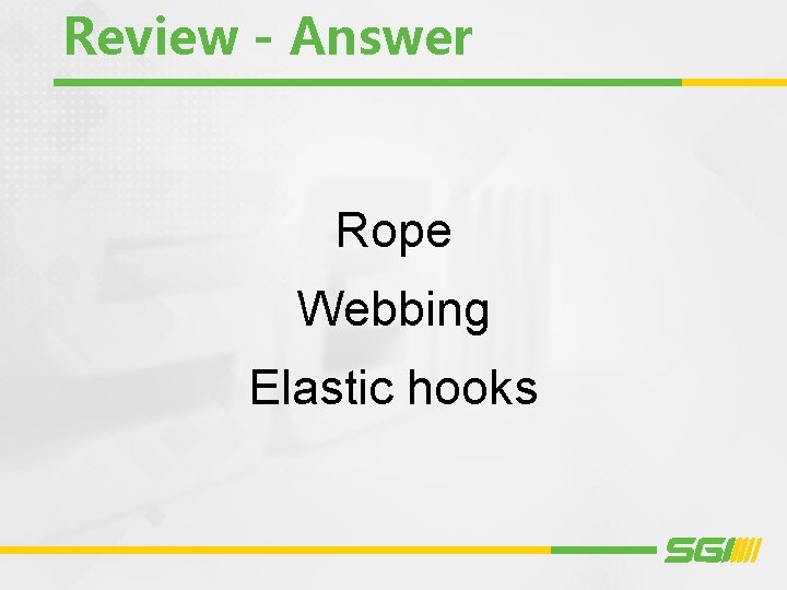 Review - Answer Rope Webbing Elastic hooks 