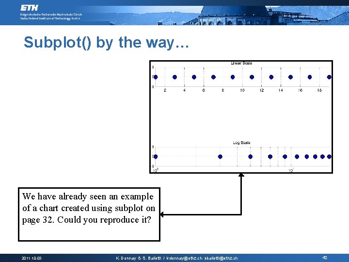 Subplot() by the way… We have already seen an example of a chart created