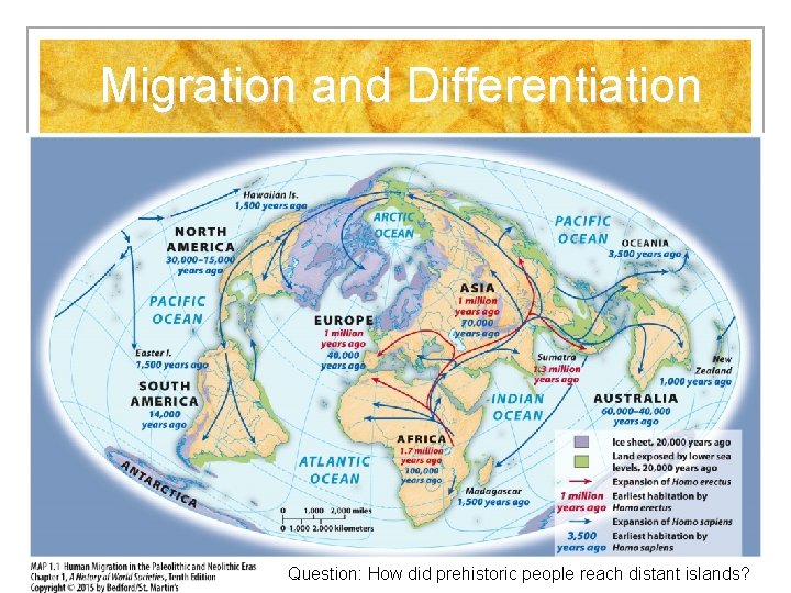 Migration and Differentiation Question: How did prehistoric people reach distant islands? 