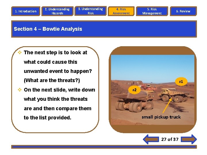 1. Introduction 2. Understanding Hazards 3. Understanding Risk 4. Risk Assessment 5. Risk Management 1. Introduction 2. Understanding Hazards 3. Understanding Risk 4. Risk Assessment 5. Risk Management