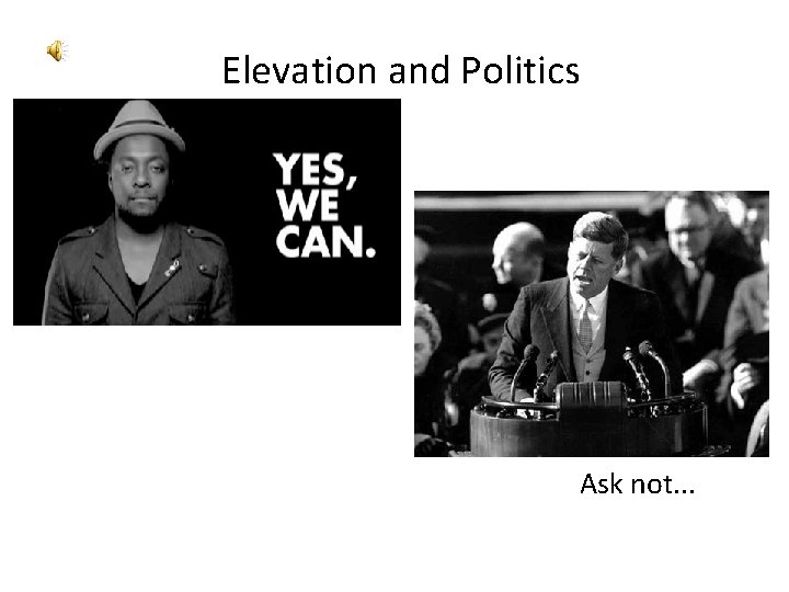 Elevation and Politics Ask not. . . 