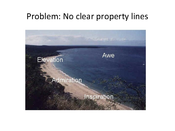 Problem: No clear property lines Elevation Awe Admiration Inspiration 