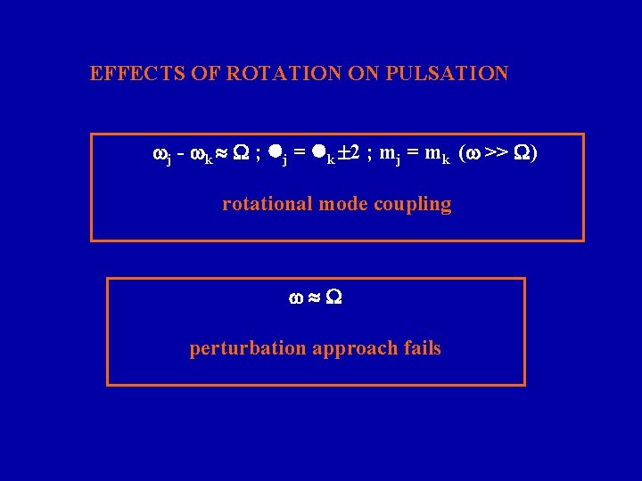 EFFECTS OF ROTATION ON PULSATION j - k ; j = k 2 ;