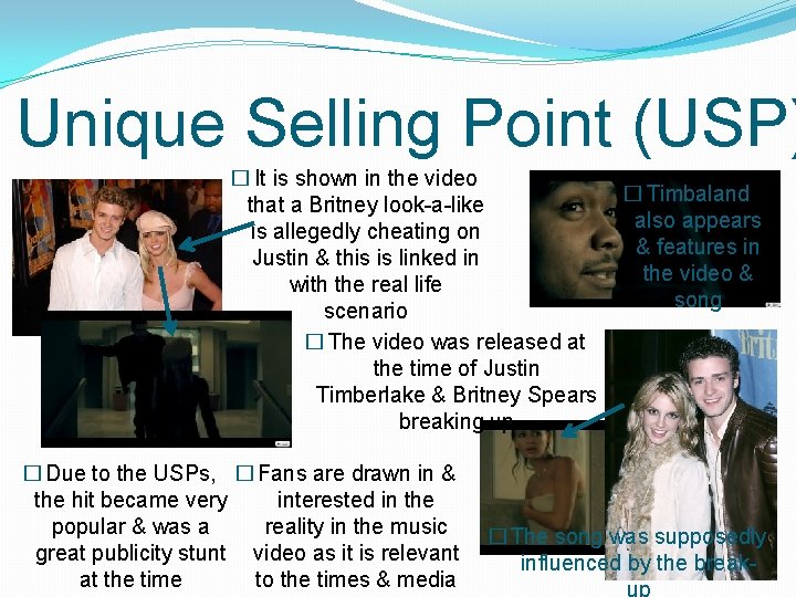 Unique Selling Point (USP) � It is shown in the video that a Britney