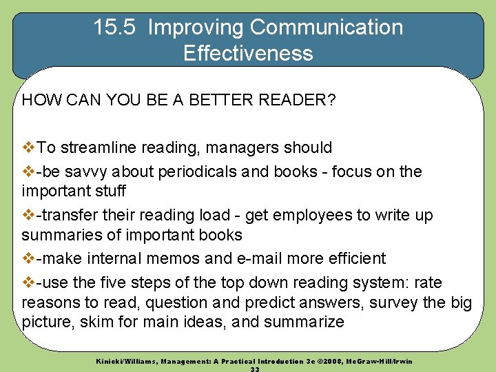 15. 5 Improving Communication Effectiveness HOW CAN YOU BE A BETTER READER? v. To 15. 5 Improving Communication Effectiveness HOW CAN YOU BE A BETTER READER? v. To