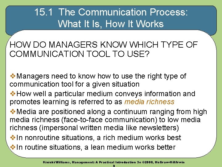15. 1 The Communication Process: What It Is, How It Works HOW DO MANAGERS 15. 1 The Communication Process: What It Is, How It Works HOW DO MANAGERS