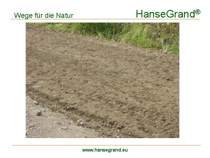 Hanse. Grand® Wege für die Natur Wegesanierung www. hansegrand. eu 