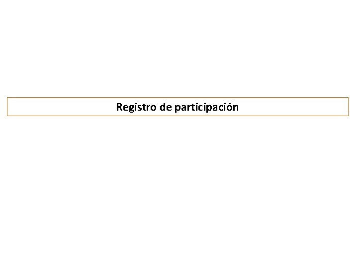 Registro de participación 
