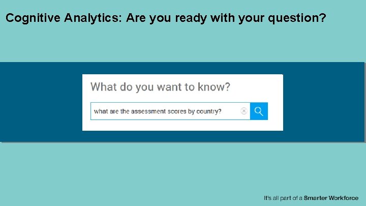 Cognitive Analytics: Are you ready with your question? 