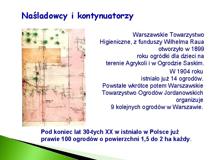 Naśladowcy i kontynuatorzy Warszawskie Towarzystwo Higieniczne, z funduszy Wilhelma Raua otworzyło w 1899 roku