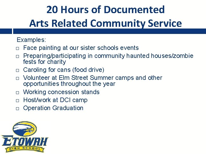 20 Hours of Documented Arts Related Community Service Examples: Face painting at our sister