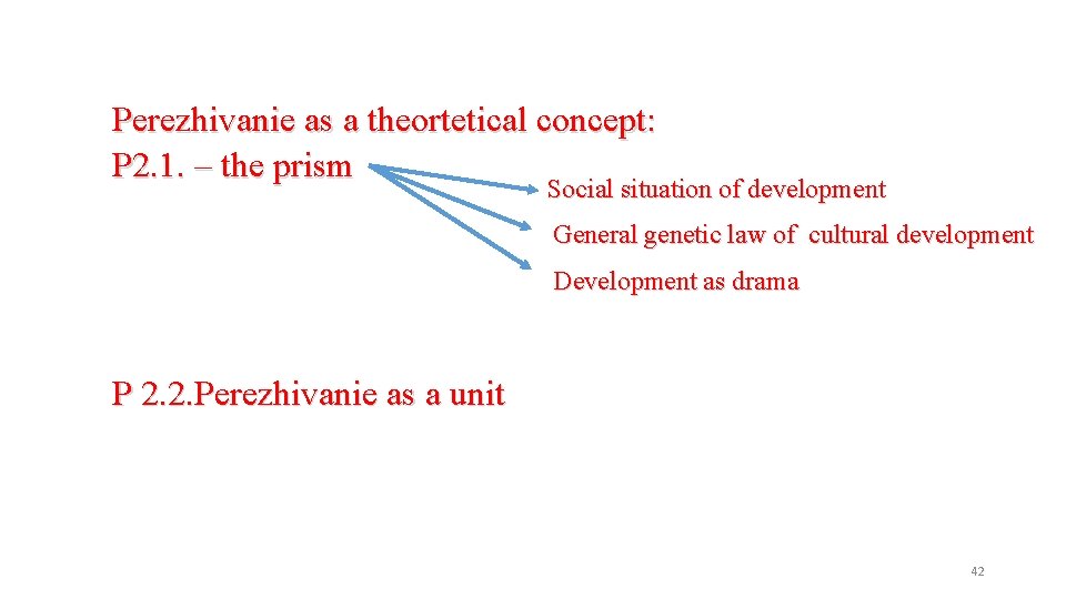 Perezhivanie as a theortetical concept: P 2. 1. – the prism Social situation of