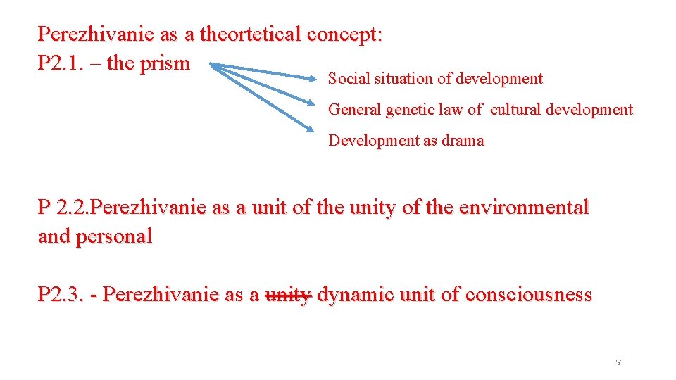 Perezhivanie as a theortetical concept: P 2. 1. – the prism Social situation of