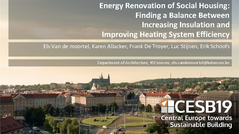 Energy Renovation of Social Housing: Finding a Balance Between Increasing Insulation and Improving Heating
