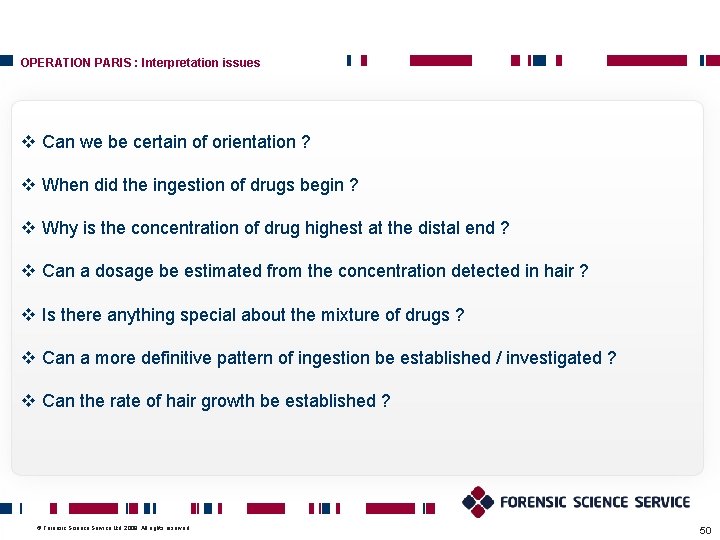 OPERATION PARIS : Interpretation issues v Can we be certain of orientation ? v