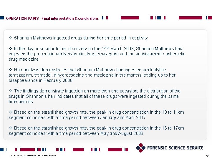 OPERATION PARIS : Final interpretation & conclusions v Shannon Matthews ingested drugs during her