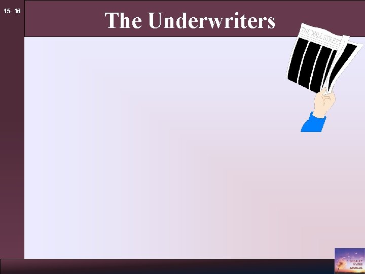 15 - 16 The Underwriters 