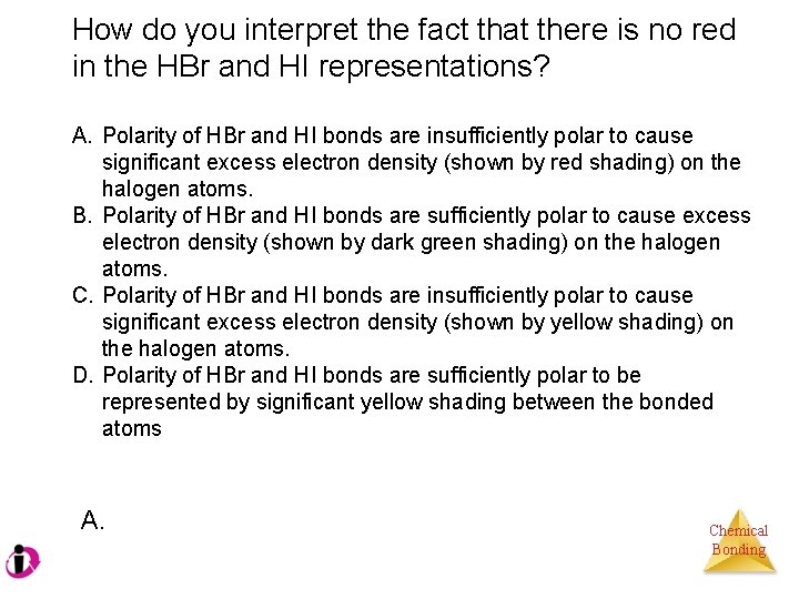 How do you interpret the fact that there is no red in the HBr