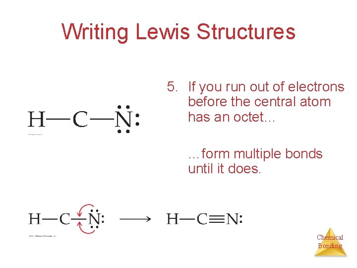 Writing Lewis Structures 5. If you run out of electrons before the central atom