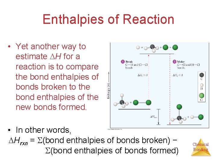 Enthalpies of Reaction • Yet another way to estimate H for a reaction is