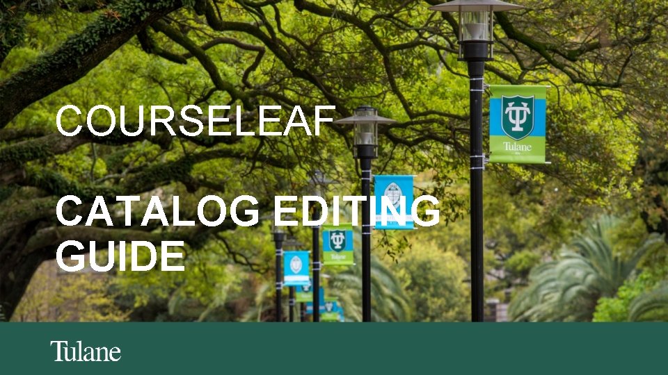 COURSELEAF CATALOG EDITING GUIDE 