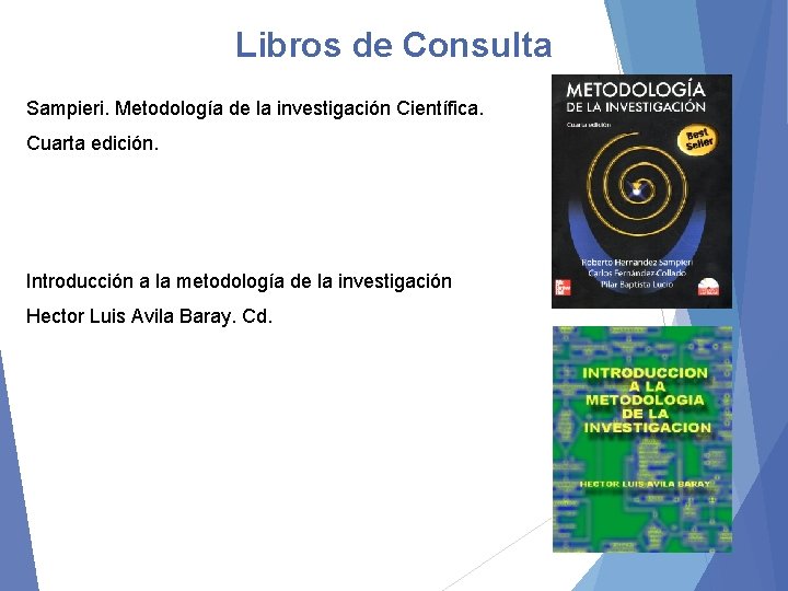 Libros de Consulta Sampieri. Metodología de la investigación Científica. Cuarta edición. Introducción a la