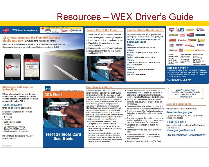 Resources – WEX Driver’s Guide Resources – WEX Driver’s Guide