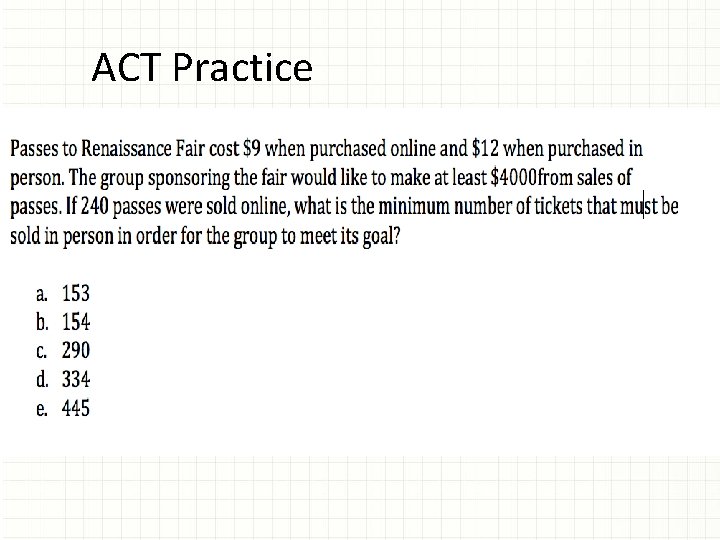 ACT Practice 