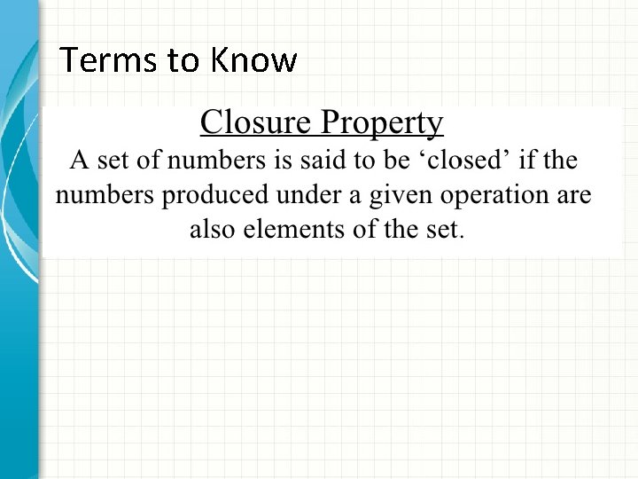 Terms to Know 