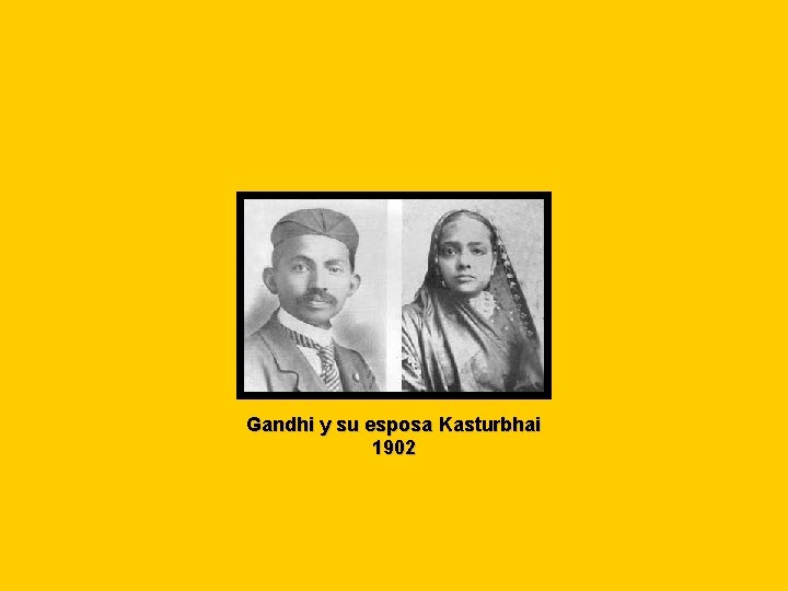 Gandhi y su esposa Kasturbhai 1902 