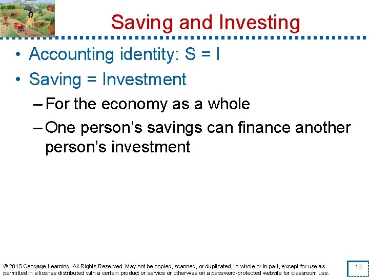 Saving and Investing • Accounting identity: S = I • Saving = Investment –