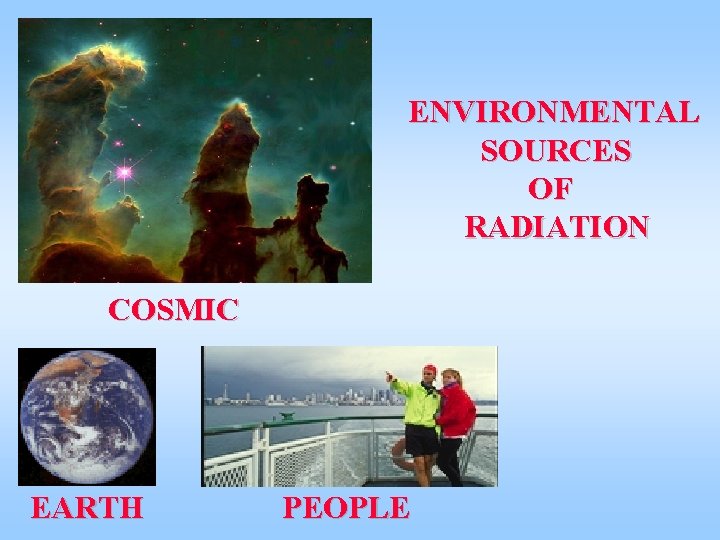 ENVIRONMENTAL SOURCES OF RADIATION COSMIC EARTH PEOPLE 